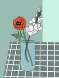 August | Gladiolus + Poppy