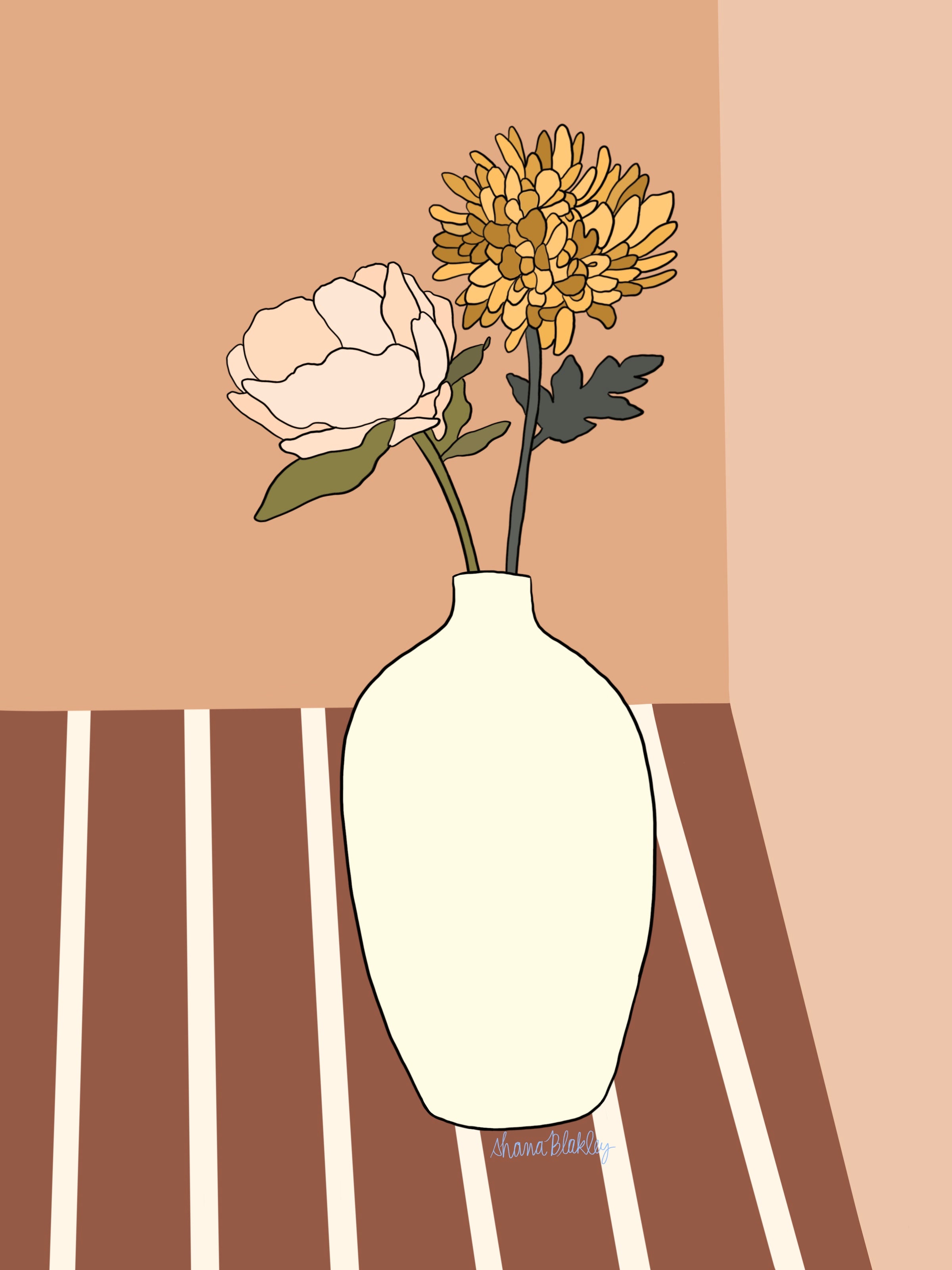 November | Chrysanthemum + Peony